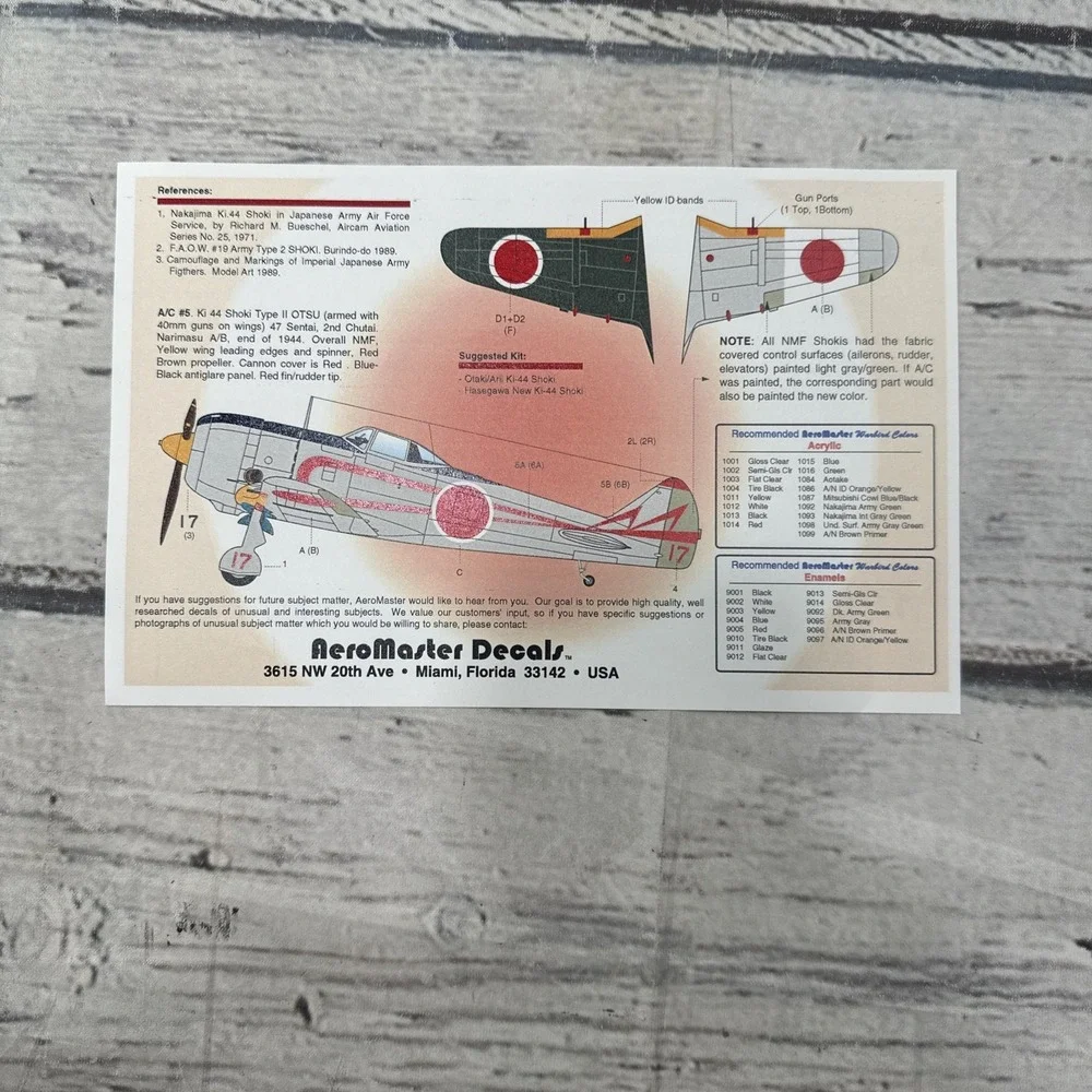 AeroMaster Products Decals 1/48 - Shoki Tojo Collection (Part 2) - 48-170